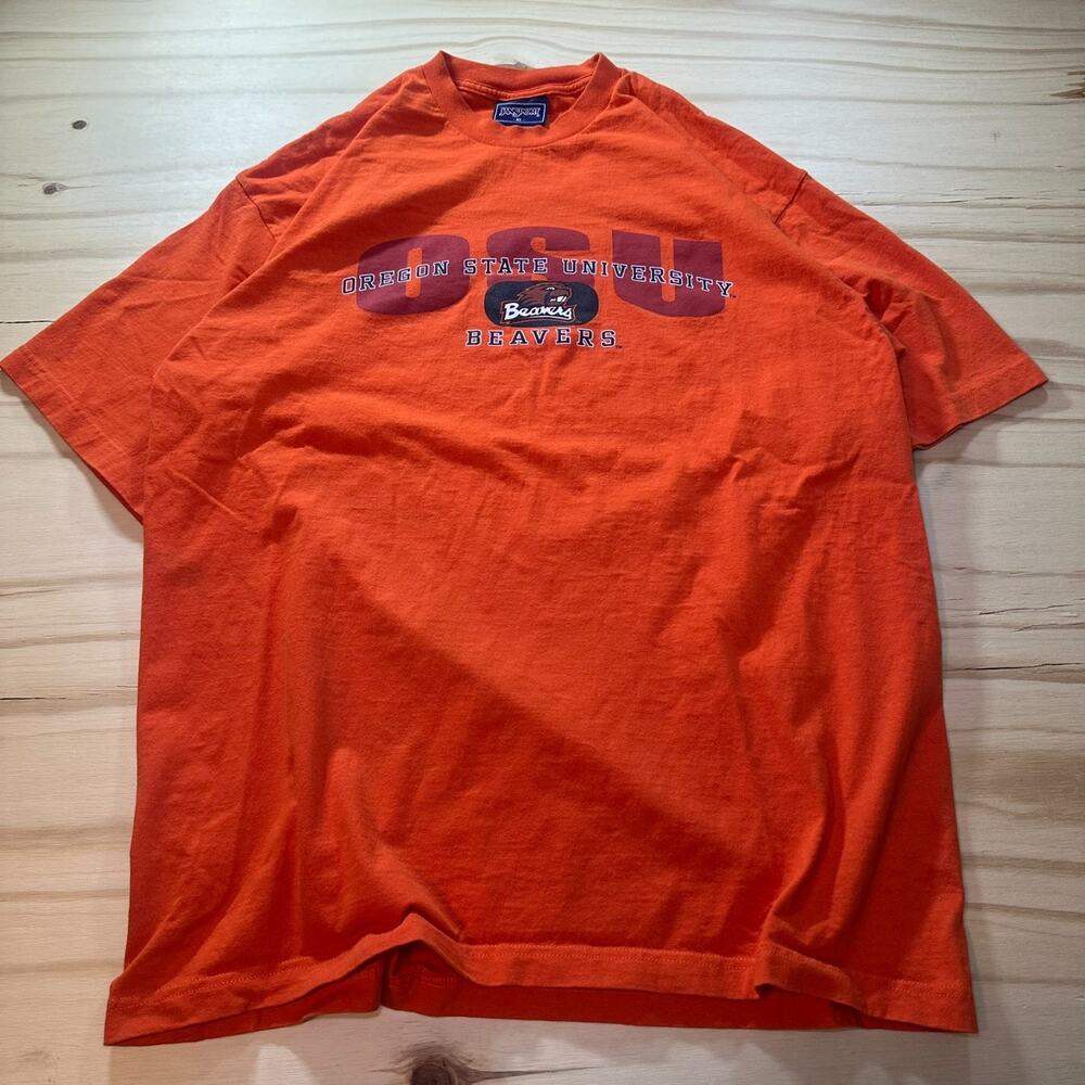 2000's Oregon State University Beavers Jansport Orange Graphic T-Shirt Mens XL